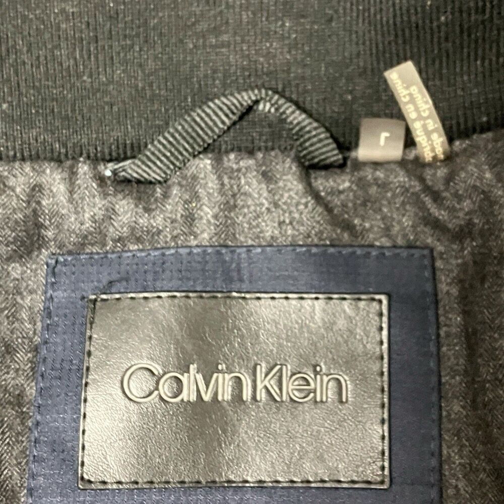 Calvin Klein Jacket Mens L Navy Hooded Full Zip Insulated Lightweight Casual - Picture 5 of 16